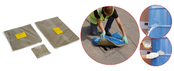 Clay drain mats for sealing drains