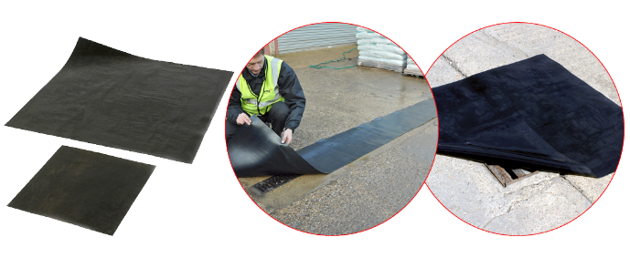 Lightweight neoprene drain covers for protecting drains from spills