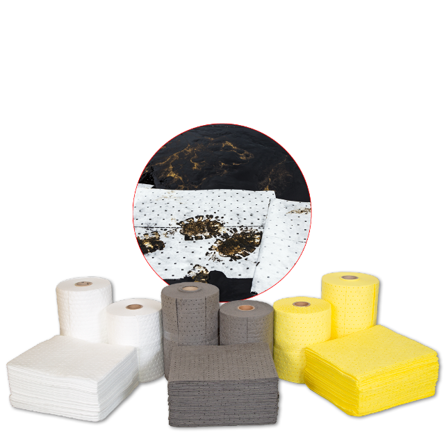 Oil and fuel absorbent pads