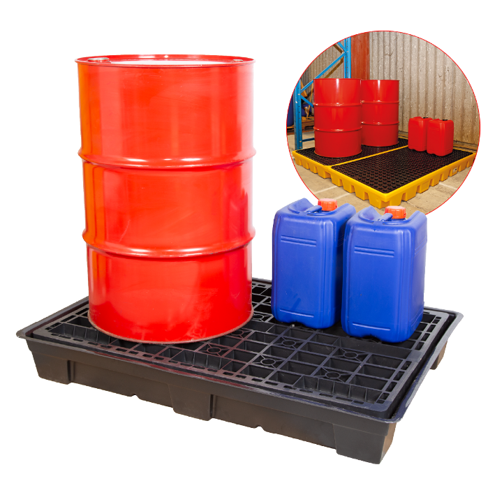 Drip trays, bunds, drip pans, IBC pallets, Spill Pallets, Workfloors